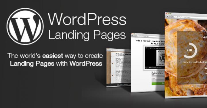 Creazione di una landing page su WordPress Wordpress da un modello normale crea una landing page